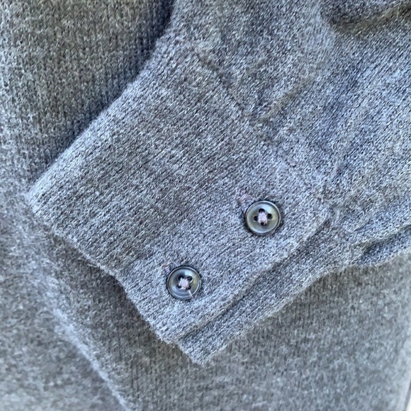 NWOT ANN TAYLOR LOFT Petites Gray V-Neck Swing Sweater Dress - Picture 8 of 14